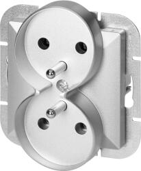ORNO Priză dublă încastrată 2x2P+E Pearl, 16A, 250V, PT-6 PR, argintiu (O-OR-OE-7706_G)