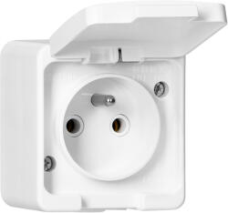 ORNO Priză aparentă simplă 2P+E, impermeabilă cu capac, IP44, SMART, albă (O-NT-16S_BIALY)