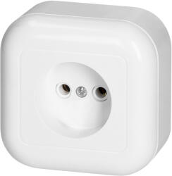 ORNO Priză aplicată simplă 2P, 16A, 250V, FAN, albă (O-NT-15F_BIALY)