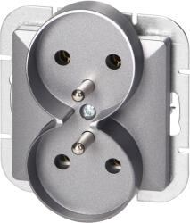 ORNO Priză dublă încastrată 2x2P+E Pearl, 16A, 250V, PT-6 PR, antracit (O-OR-OE-7706_A)