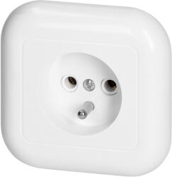 ORNO Priză încastrată simplă 2P+E, 16A, 250V, FAN, alb (O-PT-16F_BIALY)
