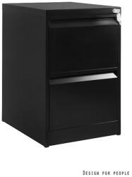 UNIQUE XD-001-2D irattartó szekrény, konténer - fekete
