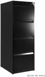 UNIQUE XD-001-4D irattartó szekrény, konténer - fekete