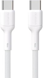 Dudao Cablu pentru incarcare si transfer de date L9C, USB-C/USB-C, 65W, 2 m, Alb (L9C_White 2M)