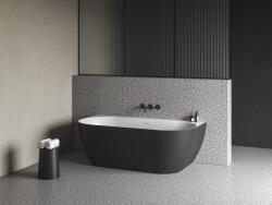 RAVAK CE31700000 Freedom Wall Tec 170x87, akrilkád, fekete/fehér, fekete/fehér/króm lefolyó (CE31700000)