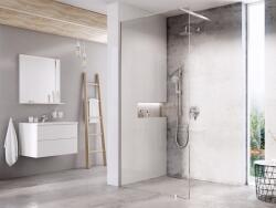 RAVAK GW9WM0C0SZ1 Walk-In Wall Szett 140, zuhanykabin krómhatású+transparent (GW9WM0C0SZ1)