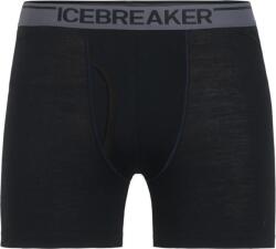 Icebreaker Férfi boxeralsó Anatomica nyílással, fekete