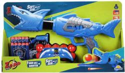 Sunman Arma de jucarie cu 10 sageti si bile din burete, Zapp Toys, Shark, Albastru