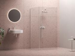 RAVAK GW1CG7E0SZ1 Walk-In Corner Szett 120x90, zuhanykabin matt fehér+transparent (GW1CG7E0SZ1)