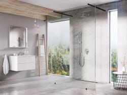 RAVAK GW9FS030SZ1 Walk-In Free Szett 160, zuhanykabin fekete+transparent (GW9FS030SZ1)