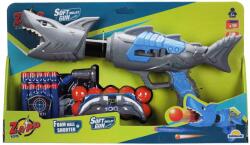 Sunman Arma de jucarie cu 10 sageti si bile din burete, Zapp Toys, Shark, Gri