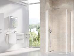 RAVAK 1QV40E01Z1 Chrome CRV1-80 zuhanyajtó matt fehér+transparent (1 oldal) (1QV40E01Z1)