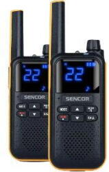Sencor Statie radio SMR 700 Set 2 stații Walkie-Talkie PMR 2W, 16 canale, 155 coduri CTCSS/DCS, IP54, VOX, baterie 1800 mAh, încărcare USB-C / 3x AA (SMR 700) - pcone Statii radio