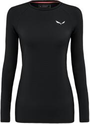 Salewa Cristallo Warm Amr W L/S Tee. női póló L / fekete/fehér