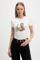 Tommy Jeans pamut póló bézs, DW0DW21788 - bézs S