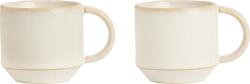 OYOY Set 2 căni espresso Yuka, 110 ml, alb spart (L300604)