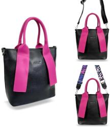 ZELLIA Női Kézitáska H728 Fekete-Magenta (ZLK-h728-58367933)