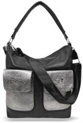 ZELLIA Női Válltáska 24156 Fekete-Grafit - Crystal - (ZLK-24156-98005123)