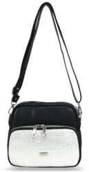 ZELLIA Női Oldaltáska Zvn24010 Fekete-Ezüst - Ch - (ZLK-zvn24010-89948668)
