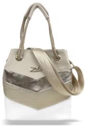 ZELLIA Női Válltáska 24056 Fehér-Arany - Ch - (ZLK-24056-67011858)