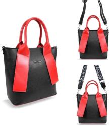 ZELLIA Női Kézitáska H728 Fekete-Piros (ZLK-h728-08029751)