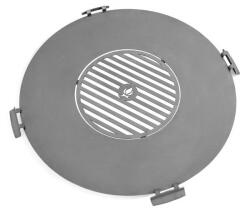 Cook King Inox grill plancha fogantyúval tűzrakó tálhoz - grillráccsal/nélkül (78-102 cm) (222411)