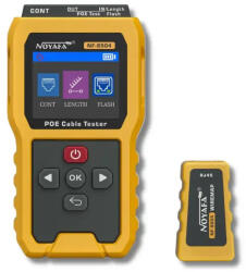 Noyafa NF-8504 - LAN hálózatikábel-teszter: PoE teszt, kontinuitás, port flash stb (nf8504)