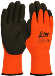 G-Tek Hi-Vis kötött, akril frottír, latexmártott munkavédelmi kesztyű (MAGIC-GTEK-41-1400-EN)