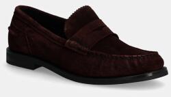 Gant velúr mokaszin Gracelyn bordó, női, lapos talpú, 29573715 G553 - burgundia Női 41