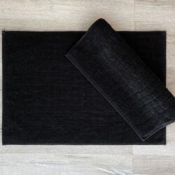 Cottonbox® Set 2 prosoape picioare bumbac 100%, 50x70cm, Kare Negru Prosop