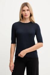 BOSS gyapjú póló - sötétkék S - answear - 38 990 Ft