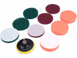 Extol 10 részes dörzsölő/csiszoló/polírozó készlet 1/4"x25mm (904002)