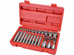 Extol BIT és dugókulcs készlet 35 db TORX, 1/4"+8mm+10mm+12mm BIT-ek, 1/4"+3/8" dugófejek (8818211)