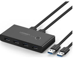 UGREEN US216 hub adapter / switch 4xUSB-A 3.0, fekete (US216)