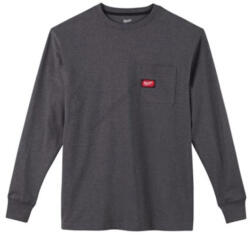 Milwaukee WTLSG RS zsebes hosszú ujjú szürke póló (L) (4932493040)