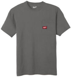 Milwaukee WTSSGR zsebes rövid ujjú szürke póló (XXL) (4932493012)