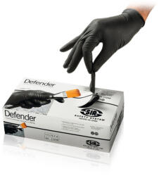 Sir Safety System Defender, nitril egyszerhasználatos kesztyű - 100db/doboz fekete 09/L (SSY-MA2111Z9-L)