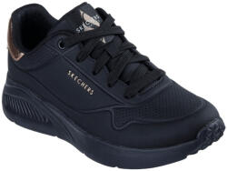 Skechers Uno Lite Shimmer Along női fűzős fekete sneaker cipő 177291-BBK