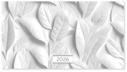 PÁTRIA Zsebnaptár 2026 heti fekvő tűzött mini White