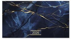 PÁTRIA Zsebnaptár 2026 heti fekvő tűzött mini Blue
