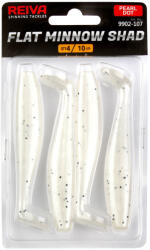 REIVA Flat Minnow Shad 10cm 4db/cs (Pearl Dot) (9902-107)
