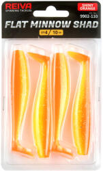 REIVA Flat Minnow Shad 10cm 4db/cs (Shiny Orange) (9902-110)