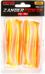 REIVA Zander Power Shad 10cm 4db/cs (Shiny Orange) (9901-110)