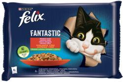 FELIX Felix Fantastic Házias Válogatás aszpikban csirkével és paradicsommal, marhával és sárgarépával 4 x 85 g