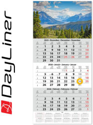 Dayliner Speditőr naptár 1 tömb, 3 hónap SP-1 330 × 670 mm, fehér lapokkal Hegy Dayliner 2026 - vegyesbolt