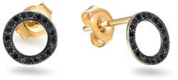 Heratis Forever Áttört fülbevaló fekete gyémántokkal Karma 0, 090 ct IZBR329BNN