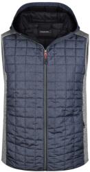 James & Nicholson (Daiber) Férfi varrott mellény JN768 - Világosszürke melírozott / antracit melírozott | 3XL (1-JN768-1781661)