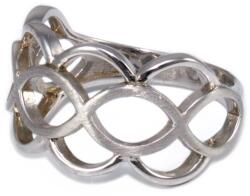 Ékszershop Fényes és matt áttört hullámos ezüst gyűrű (2172939)