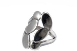 Ékszershop Ovál mintás ezüst kotélgyűrű (2180346)