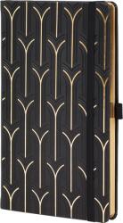  BSB határidőnapló (A6, heti+jegyzet) fekete-arany, Gold Flower, Castelli 2026 (0CM4LG-005)